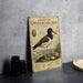 a vintage-style illustration of an American Oystercatcher, a bird known for its distinctive appearance and behavior.