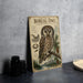 a vintage-style illustration of a real owl, with detailed illustrations of the owl's features and natural surroundings.