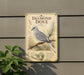 a sign for the Diamond Dove, a small bird with a gray and white coloration. The sign is mounted on a wall and includes a detailed illustration of the bird and some text providing information about the species.