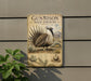 a metal sign with an illustration of a Gunnison Sage-Grouse, a bird native to the western United States.