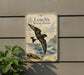 a sign for Leach's Storm-Petrel, which is a bird species found in the Atlantic Ocean near the coast of North America.