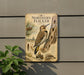 a vintage-style metal plaque with illustrations and text about the Northern Flicker, a bird species native to North America.