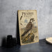 a poster or sign with an illustration of a peregrine falcon, along with some text and details about the bird.