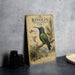 a vintage-style poster of a hummingbird, with illustrations and text about the bird.