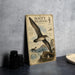 a vintage-style illustration of a bird, specifically a Sooty Shearwater, with detailed text and illustrations.