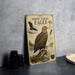 a detailed illustration of a white-tailed eagle, with various texts and illustrations providing information about the species.