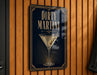 A sign for "Dirty Martini" is displayed on a wooden wall.