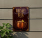 a copper mug with a lemon slice, accompanied by the text "WHISKEY BUCK" on a dark background.