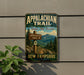 a vintage trail sign for the Appalachian Trail, which is located in New Hampshire.