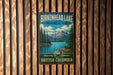 A vintage-style metal sign for Birkenhead Lake, a scenic park in British Columbia, Canada.
