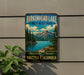 A vintage-style sign for Birkenhead Lake, a scenic park in British Columbia, Canada.