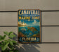 A vintage metal sign for the Canavolar National Seashore Marine Zone in Florida, featuring a turtle, coral, and other marine life.