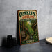 A vintage-style metal sign for Conkles Hollow State Nature Preserve in Ohio, featuring a scenic illustration of a forest and a winding path.