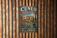 a vintage metal sign for Cuneo Mansion & Gardens, which is a Premier Destination for History, Nature & Beauty in Illinois.