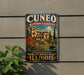 a vintage-style sign for Cuneo Mansion & Gardens, which is a premium destination for history, nature, and beauty in Illinois.