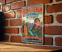 A vintage metal sign with the text "DANXIASHAN PARK CHINA" and a scenic illustration of a mountain landscape with a river.