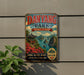 A vintage metal sign for Danyang Park, the Republic of Korea, featuring a scenic landscape with mountains, water, and traditional Korean architecture.