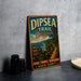 A vintage-style metal sign for the Dipsea Trail in California, featuring a scenic image of a coastal path and mountains.