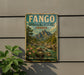 a vintage-style sign for the Fango Biosphere Reserve in France, which is a nature reserve and heritage site.