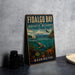 a vintage-style metal sign for Fidalgo Bay Aquatic Reserve, with illustrations of marine life and a sailboat.