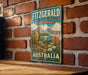a vintage-style sign for the Fitzgerald Biosphere Reserve, which is a world-renowned nature reserve in Australia.