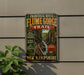 a vintage trail sign for Franconia Notch Flume Gorge Trail, which is located in New Hampshire.