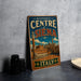 A vintage-style metal sign with the text "Historic Centre of Siena Italy" displayed prominently, featuring an illustration of the historic center of Siena, Italy.