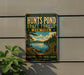 Hunts Pond State Forest New York Vintage Style Metal Sign, Outdoor Recreation Cabin Camp Decor, Adirondack Woodland Souvenir Plaque