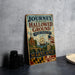 A vintage-style metal sign with the title "Journey Through Hallowed Ground" and the subtitle "National Heritage Area" is displayed on a gray wall.