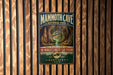 a vintage-style metal sign for Mammoth Cave National Park, which is the world's longest cave system.