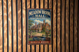 A vintage-style metal sign for Meadow Brook Hall, a historic landmark in Rochester, Michigan.