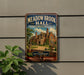 A vintage-style metal sign for Meadow Brook Hall, a historic landmark in Rochester, Michigan.