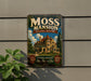 A vintage-style metal sign for the Moss Mansion in Billings, Montana, featuring an illustration of a large, ornate mansion with a prominent tower.