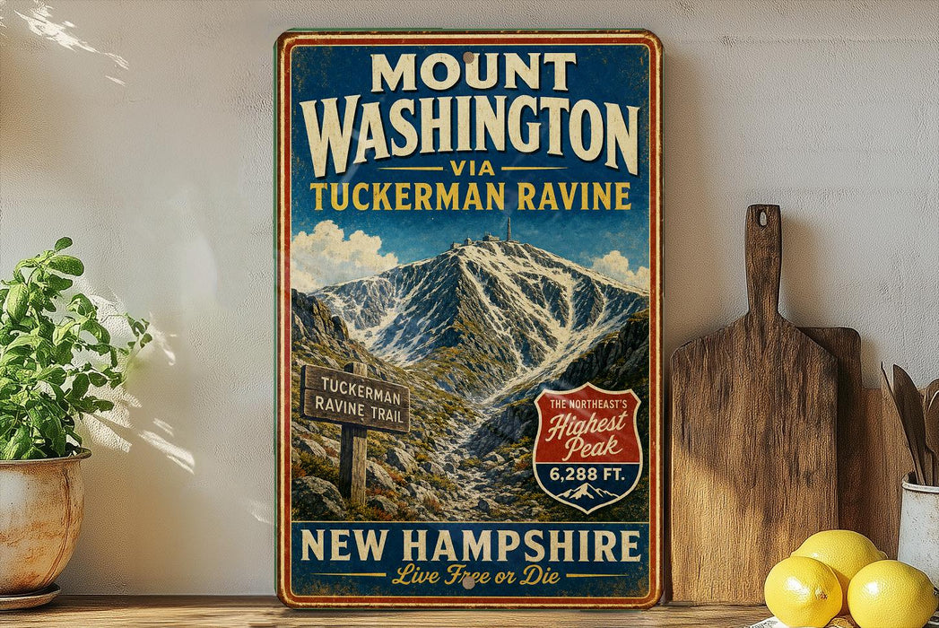 Mount Washington via Tuckerman Ravine, New Hampshire, Live Free or Die