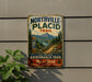 A vintage trail sign for Northville Placid Trail, located at Adirondack Park in New York.