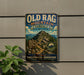a vintage-style sign for the Old Rag Mountain Circuit in Virginia, with a mountain landscape and trail directions.