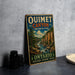 A vintage-style sign for Ontario, Canada, advertising the Ouimet Canyon, a picturesque natural landscape.