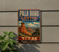 A vintage-style metal sign for the Grand Canyon of Texas, featuring a scenic illustration of the canyon landscape.