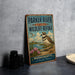 A vintage-style metal sign for the Parker River National Wildlife Refuge in Massachusetts, featuring a bird and a coastal landscape.