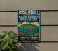 a vintage-style sign for Rose Atoll Marine National Monument, which is a marine protected area in the American Samoa.