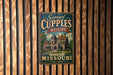 A vintage-style sign for "Samuel Cupples House" is displayed on a wooden wall.