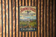 A vintage metal sign for Sonoma Valley, California, featuring a vineyard landscape and the text "Viticultural Heritage Landscape" and "California".