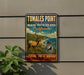 A vintage metal sign for Tomales Point, a marine protected area in California, featuring an illustration of a deer in a grassy field with a coastal landscape in the background.