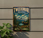 A vintage-style sign for Tweedsmur, South, and Provincial Park in British Columbia, Canada, featuring a moose in a forest landscape.