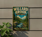 A vintage metal sign for Willard Brook State Forest in Massachusetts, featuring a scenic illustration of a forest and a river.