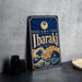 A vintage-style metal sign with the word "Ibaraki" prominently displayed, featuring a wave and sun design.