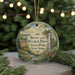 A round ornament with a scenic image of Betty and Wilbur Davis State Park in New York, surrounded by greenery and a waterfall.