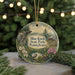 A decorative ornament featuring a scenic landscape with a bird, flowers, and a body of water, with the text "Blue Knob State Park, Pennsylvania" displayed prominently.