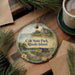 A decorative ornament featuring a scenic image of Colt State Park in Rhode Island, with a castle and sailboats in the background.