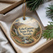 A decorative ornament with a scenic image of Echo Canyon State Park, Nevada, hanging from a string.